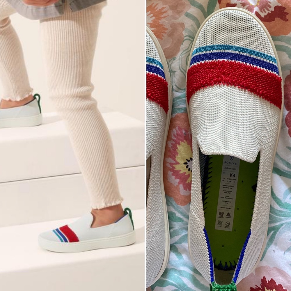 {ROTHY’S} Lollipop Terry Stripe Kids Sneaker BNIB